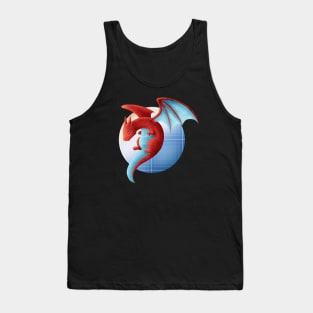 Kawaii Dragon 01 - with background Tank Top